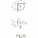 Раковина встраиваемая Cersanit Sigma угловая, 1 отв., белый P-UM-Sg/1