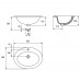 Раковина встраиваемая Cersanit Gamma на столешницу, овальная, 1 отв., белый P-UM-Ga/1