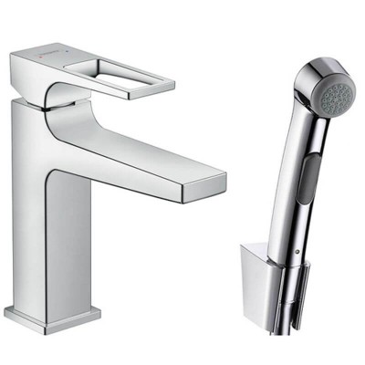 Смеситель для раковины c гигиеническим душем Hansgrohe Metropol 74522000