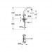 Смеситель для раковины жесткая подводка, резиновые буксы, цепочка GROHE Costa L 21374000 