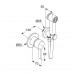 Смеситель скрытого монтажа с гигиеническим душем Kludi Bozz 389980576