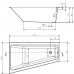 Акриловая ванна Cersanit Crea 160x100, правая, белый P-WA-CREA*160-RNL