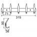 Планка с 5 крючками L31,5xH3 см. Veragio Gifortes, хром VR.GFT-9075.CR
