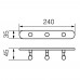 Планка с 3 крючками L23,5 см. Veragio Gialetta, хром VR.GIL-6436.CR