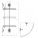 Полка с галереей угловая 3-я Migliore Cleopatra ML.CLE-60.763.CR