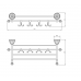 Полка (с крючками) Migliore Olivia ML.OLV-60.629.BI.BR