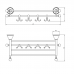 Полка (с крючками) Migliore Provance ML.PRO-60.529.BR