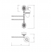 Полотенцедержатель 2-й с дозатором Migliore Cleopatra ML.CLE-60.718.CR