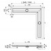 Угловой канал TECE TECEdrainline с гидроизоляционной лентой Seal System, 1500 х 1500 611500
