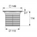 Декоративная решетка TECE TECEdrainpoint S, 150 мм, в стальной рамке, с монтажным элементом 3660004