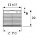 Декоративная решетка TECE TECEdrainpoint S, 100 мм, в стальной рамке, с фиксаторами, с монтажным элементом 3660009