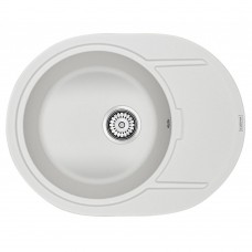 Мойка кухонная (650х500 мм) Paulmark OVAL белый PM316502-WH