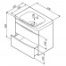Тумба под раковину AM.PM Like 65 подвесная с 2 ящиками, белый глянец M80FHX0652WG