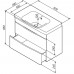 Тумба под раковину AM.PM Like 80 подвесная с 2 ящиками, белый глянец M80FHX0802WG