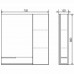 Зеркало-шкаф COMFORTY "Верона-75" дуб белый 00004137100